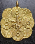 Ashanti Brass Adinkra Pendant – Handcrafted Ghanaian Heritage Symbol