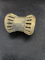 Oversized Ashanti Brass Talking Drum Bead | Ghana Statement Bead