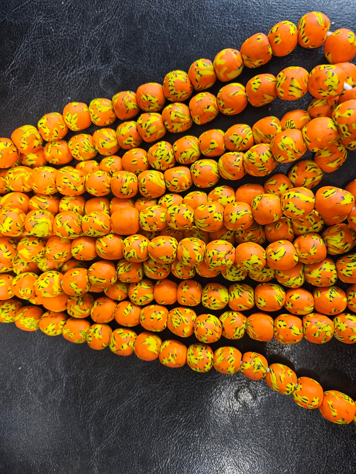 Vibrant African Recycled Glass Beads from Ghana - Perfect for Jewelry Making