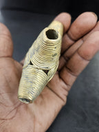 Oversized African Ashanti Brass Star Bead | Ghana Statement Focal Bead