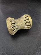 Oversized Ashanti Brass Talking Drum Bead | Ghana Statement Bead