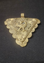 Oversized Sankofa Bird Adinkra Brass Pendant – Handcrafted in Ghana