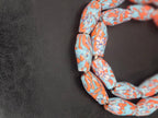 XL Coastal Fusion Krobo Recycled Glass Beads | Handmade African Statement Beads from Ghana