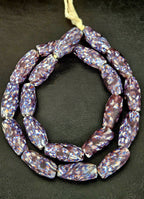 XL Indigo Fusion Krobo Recycled Glass Beads | Handmade Ghana Statement Beads