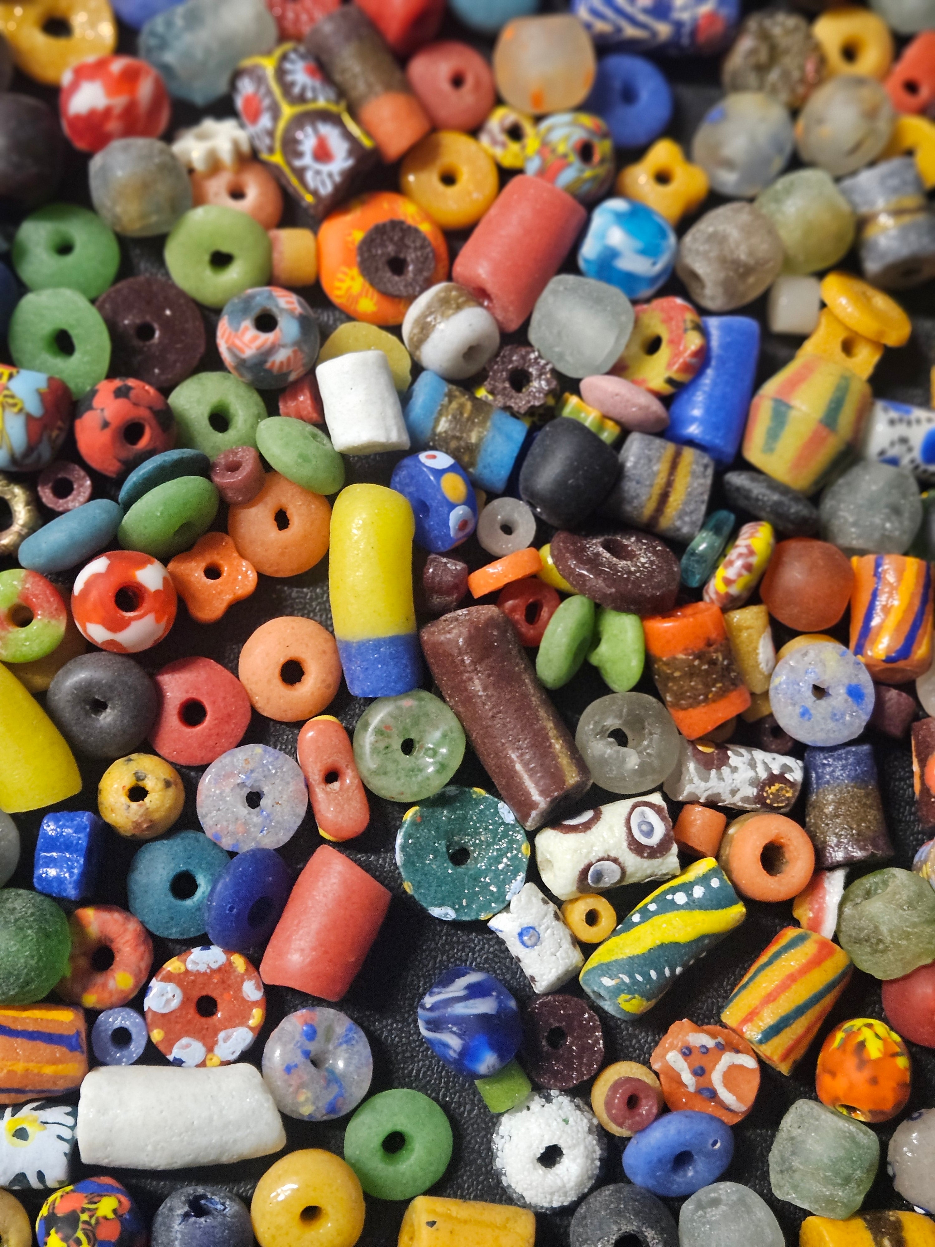 Loose Ghana Glass Beads – Designer Bead Soup Assortment