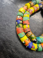 Assorted Millefiori-Style Trade Beads – Multicolor 8–10 × 14–15mm
