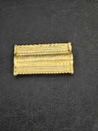 Handcrafted Ashanti Brass Barrel Component Bead | Large Hole African Brass Focal Bead | Ghana Artisan Jewelry Component 25-27x45-48mm