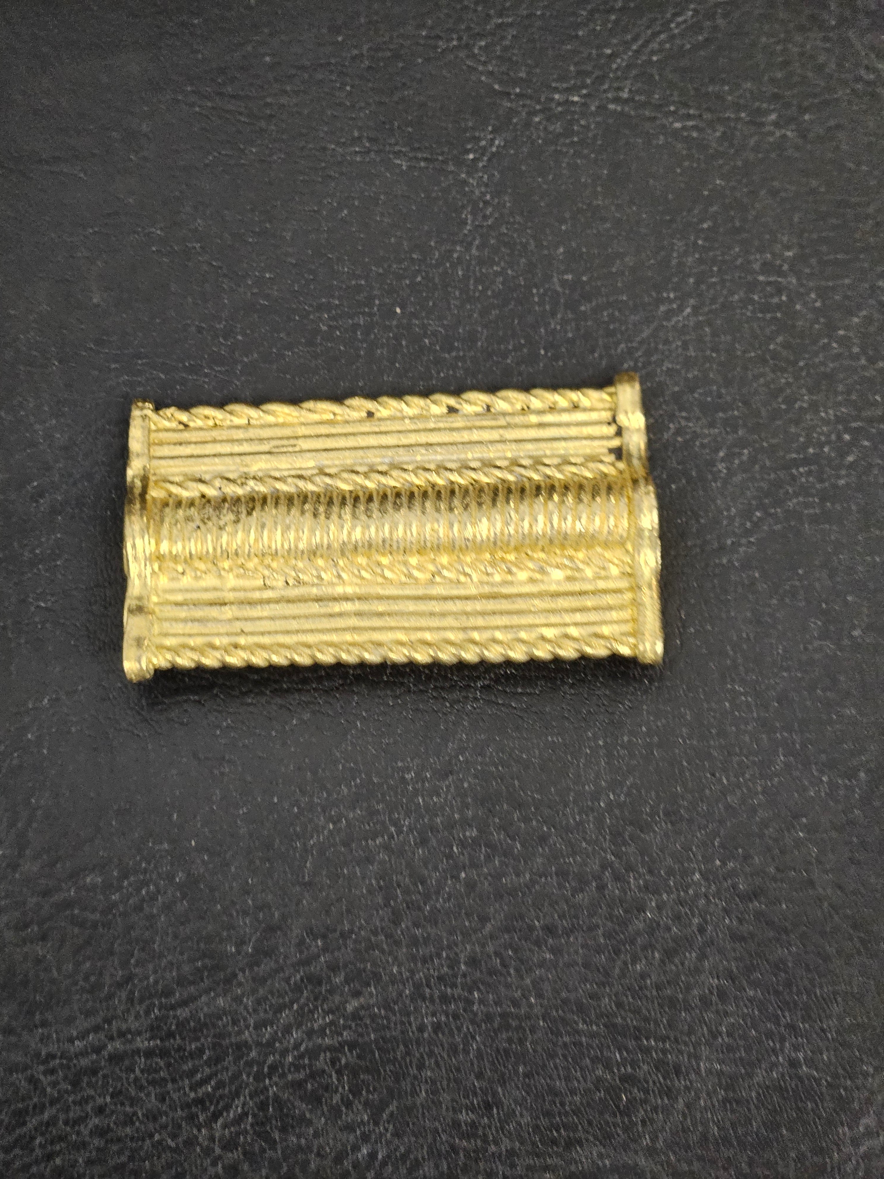 Handcrafted Ashanti Brass Barrel Component Bead | Large Hole African Brass Focal Bead | Ghana Artisan Jewelry Component 25-27x45-48mm
