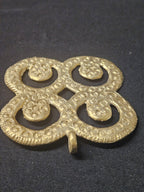 Oversized Mati Masie Ashanti Brass Pendant | Authentic Ghanaian Adinkra Symbol | Handcrafted African Brass Statement Pendant