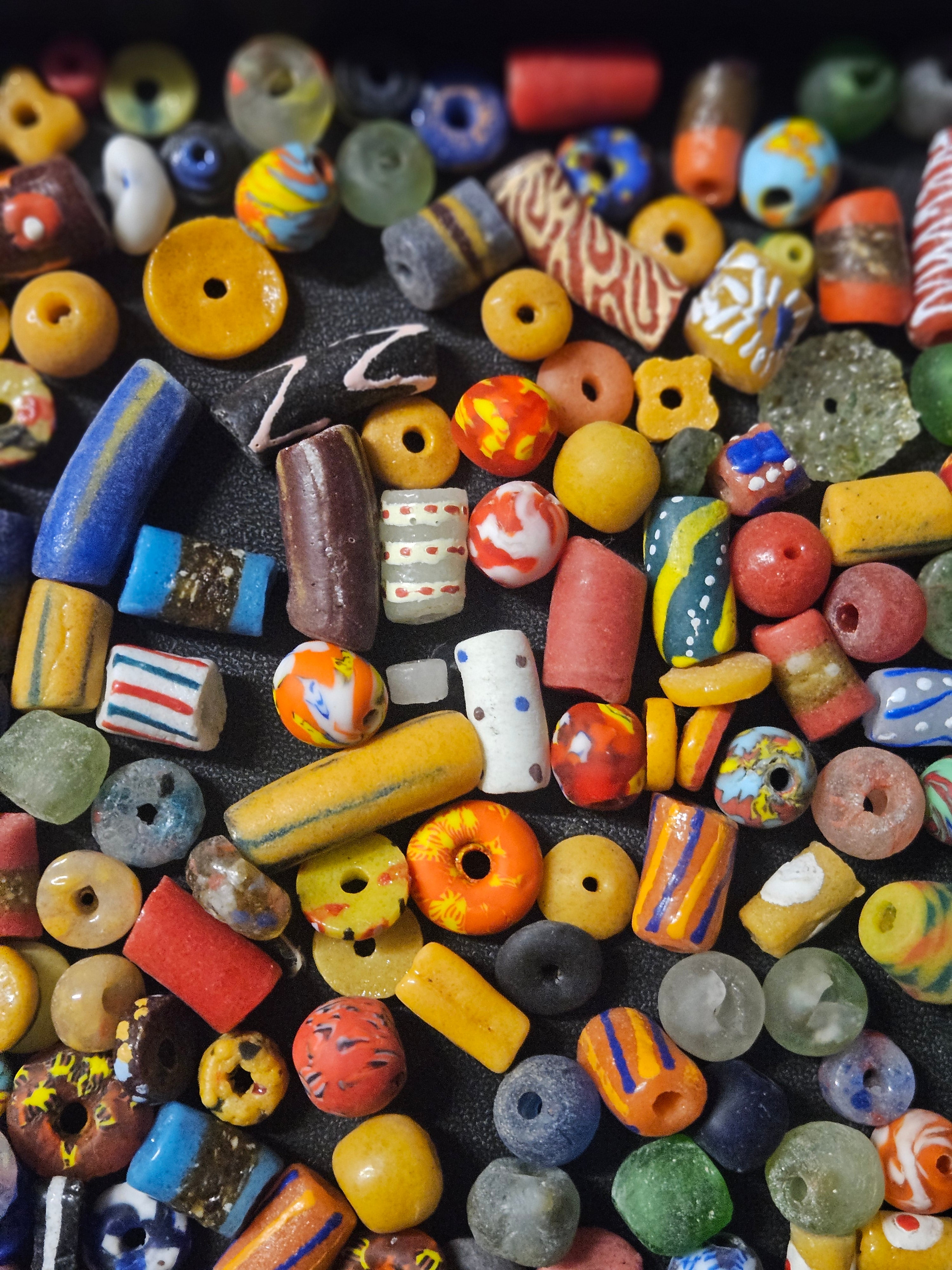 Krobo Glass Bead Studio Sampler – Mixed African Beads from Ghana