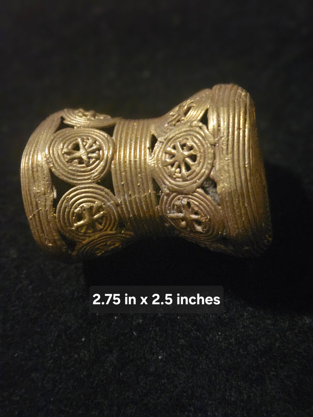 Oversized Brass Beads - Drum