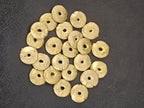 Handcrafted Ashanti Brass Disc Spacer Beads | African Brass Flat Disc Beads from Ghana | Artisan Jewelry Making Components