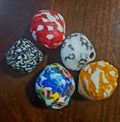 Fused Krobo Recycled Glass  Beads Balls