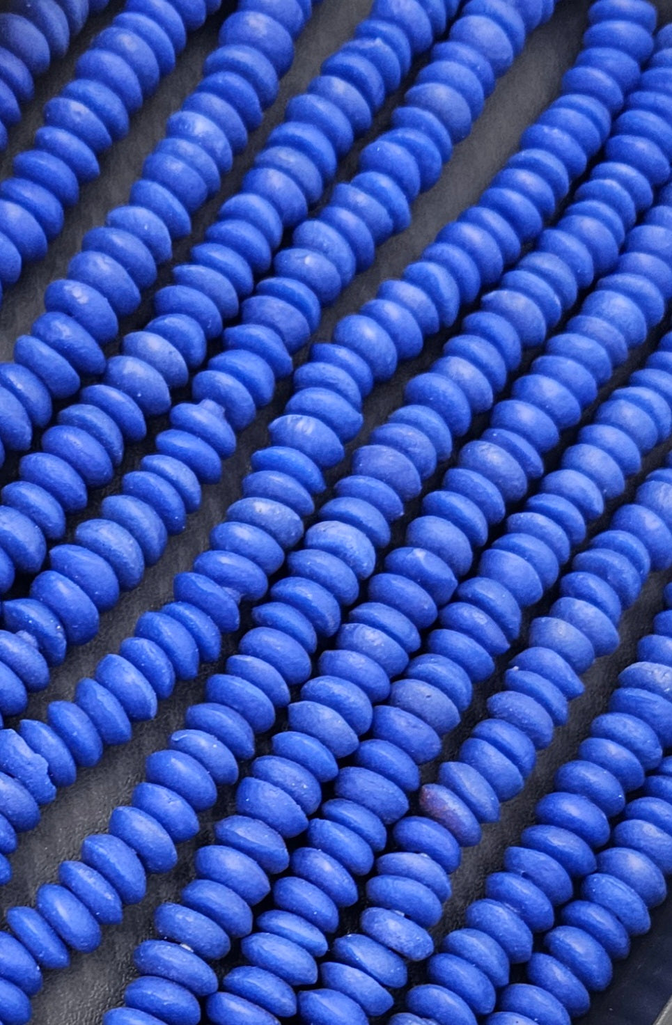 Blue African Saucer Beads- Essential Beads for Unique Jewelry Making and Artistry