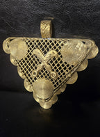 Oversized Adinkrahene Akofena Brass Statement Pendant – Handcrafted in Ghana