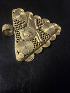 Oversized Adinkrahene Lion Brass Pendant – Ghana
