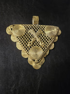 Oversized Adinkrahene Akofena Brass Statement Pendant – Handcrafted in Ghana