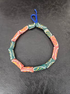 Authentic African Painted Glass Tube Beads from Ghana | Handmade Krobo Recycled Glass Jewelry Beads
