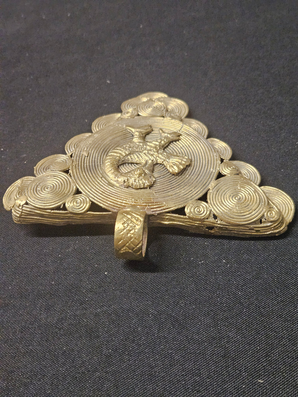Sankofa Adinkra Symbol African Brass Pendant – Handmade in Ghana
