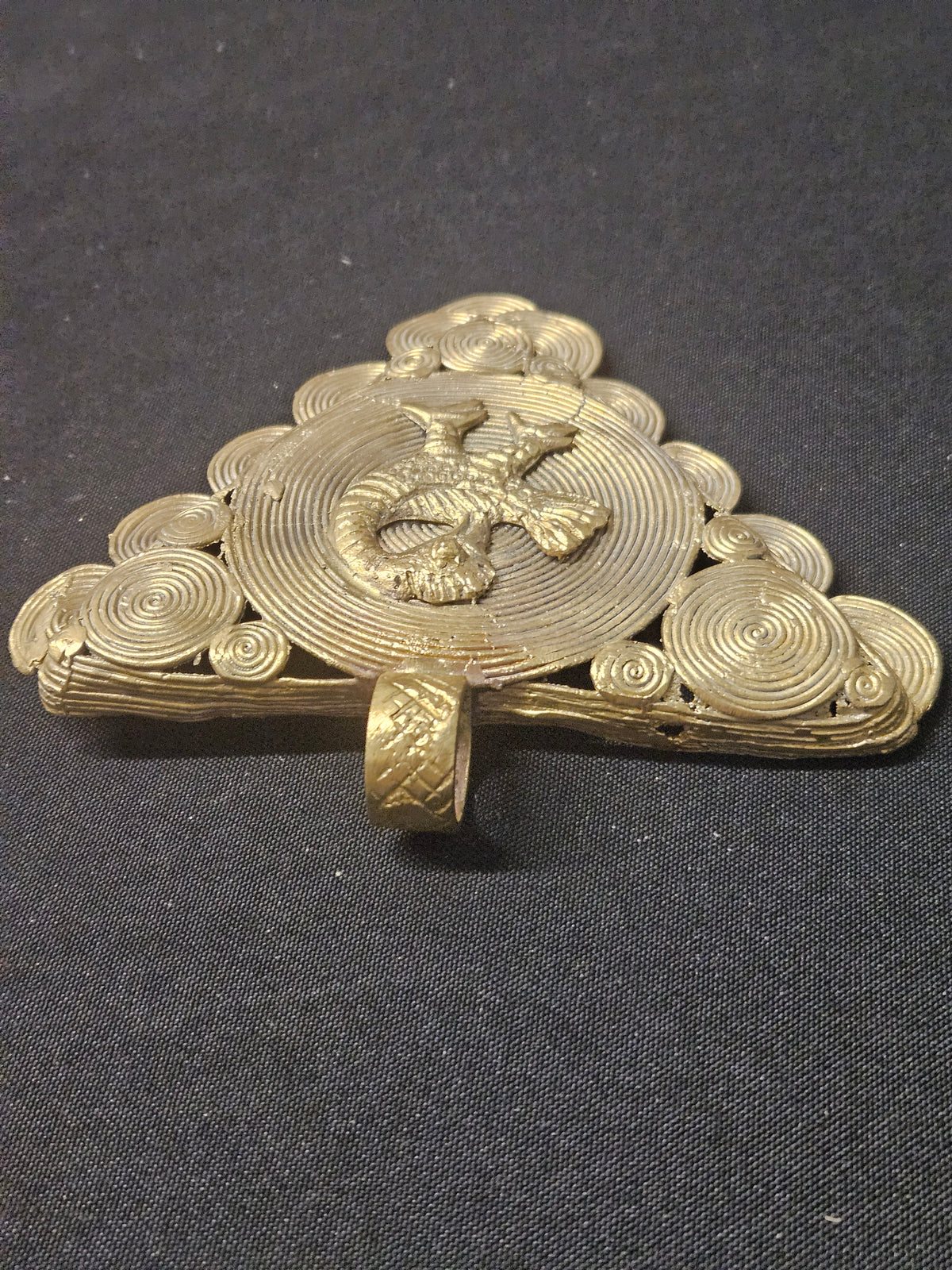 Sankofa Adinkra Symbol African Brass Pendant – Handmade in Ghana