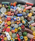 African Krobo Recycled Glass Beads – 1 Cup Assortment (160+ Handmade Ghanaian Beads for Jewelry & Crafts, 1lb