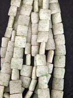Aadampo Large Moss Green Krobo Powdered Glass Beads | Authentic Handmade Recycled Glass Beads | 25 × 25 × 11–12mm (Copy)