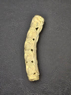 African Ashanti Brass Curved Spiral Component Bead