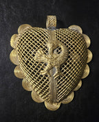 Sankofa Bird Ghana Brass Pendant – Oversized Adinkra Statement Focal