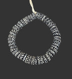 African Glass Beads – Painted Krobo Short Tubes, Black & White Krobo Beads