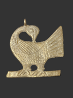 Oversized Sankofa Bird Ashanti Brass Pendant – Handcrafted Adinkra Symbol from Ghana (4" x 4.5")