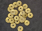 Handcrafted Ashanti Brass Disc Spacer Beads | African Brass Flat Disc Beads from Ghana | Artisan Jewelry Making Components