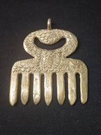 Large Handcrafted Duafe Africarass Pendant | Authentic Ghana Adinkra Symbol