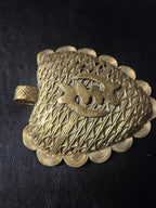 Oversized Gye Nyame Adinkra Brass Pendant – Handcrafted in Ghana