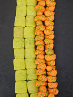 African Krobo Glass Bead Bundles | Canoe & Pillow Square Beads