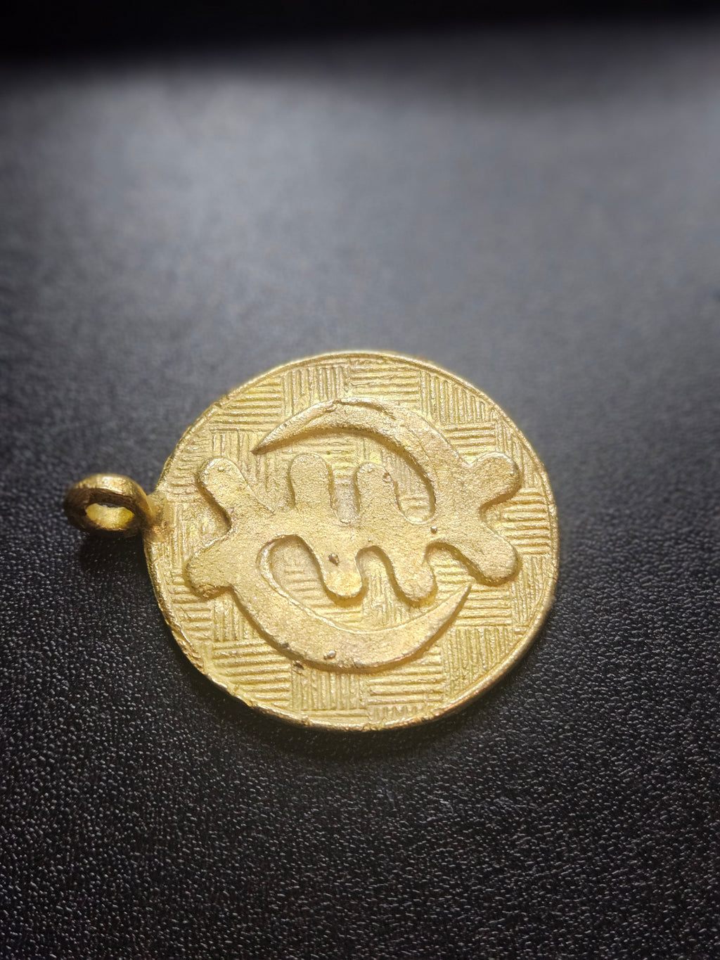 Ashanti Brass Gye Nyame Pendant – Handcrafted Ghanaian Adinkra Symbol