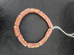 African Glass Beads – Painted Krobo Tubes, Terracotta
