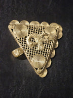 Oversized Sankofa Bird Adinkra Brass Pendant – Handcrafted in Ghana
