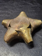 Oversized African Brass Star Bead – Ashanti Spiral Focal Bead