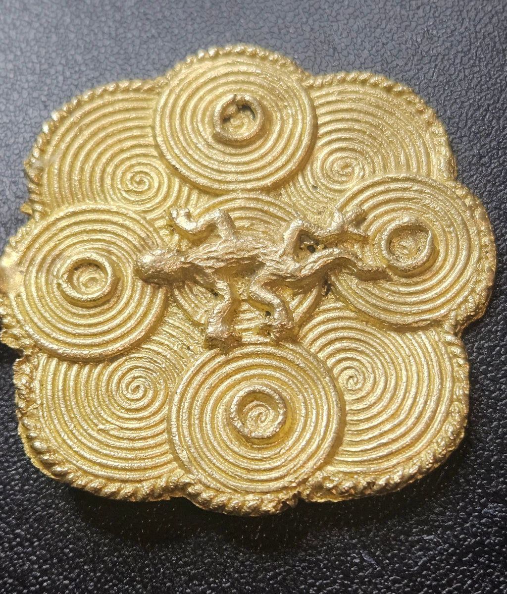 Ashanti Brass Adinkra Pendant – Handcrafted Ghanaian Heritage Symbol