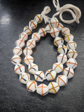 Designer White Multicolor Trade Beads – Graphic Stripe Pattern
African Trade Beads –