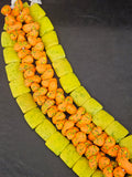 African Krobo Glass Bead Bundles | Canoe & Pillow Square Beads