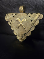 Akofena Adinkra Symbol African Brass Pendant – Handmade in Ghana
