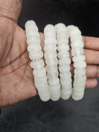 White African Recycled Glass Short Tube Beads – Handmade Krobo Powder Glass Beads, 32–33 Beads