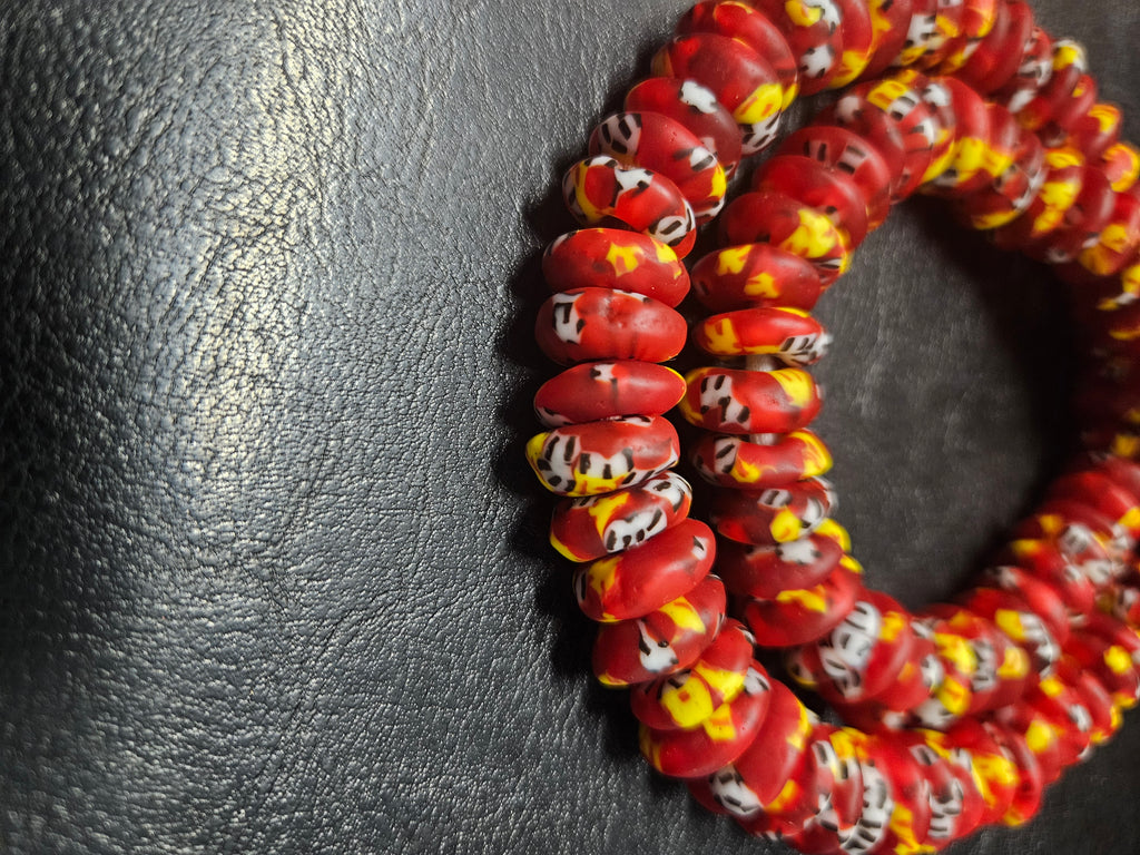 Authentic Fused Krobo Rondelle Glass Beads for Jewelry Designers | Ghana Recycled Glass Collection