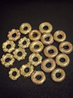 Spacer African Ashanti Brass Ring Beads (Donut Spacers)