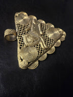 Oversized Adinkrahene Lion Brass Pendant – Ghana