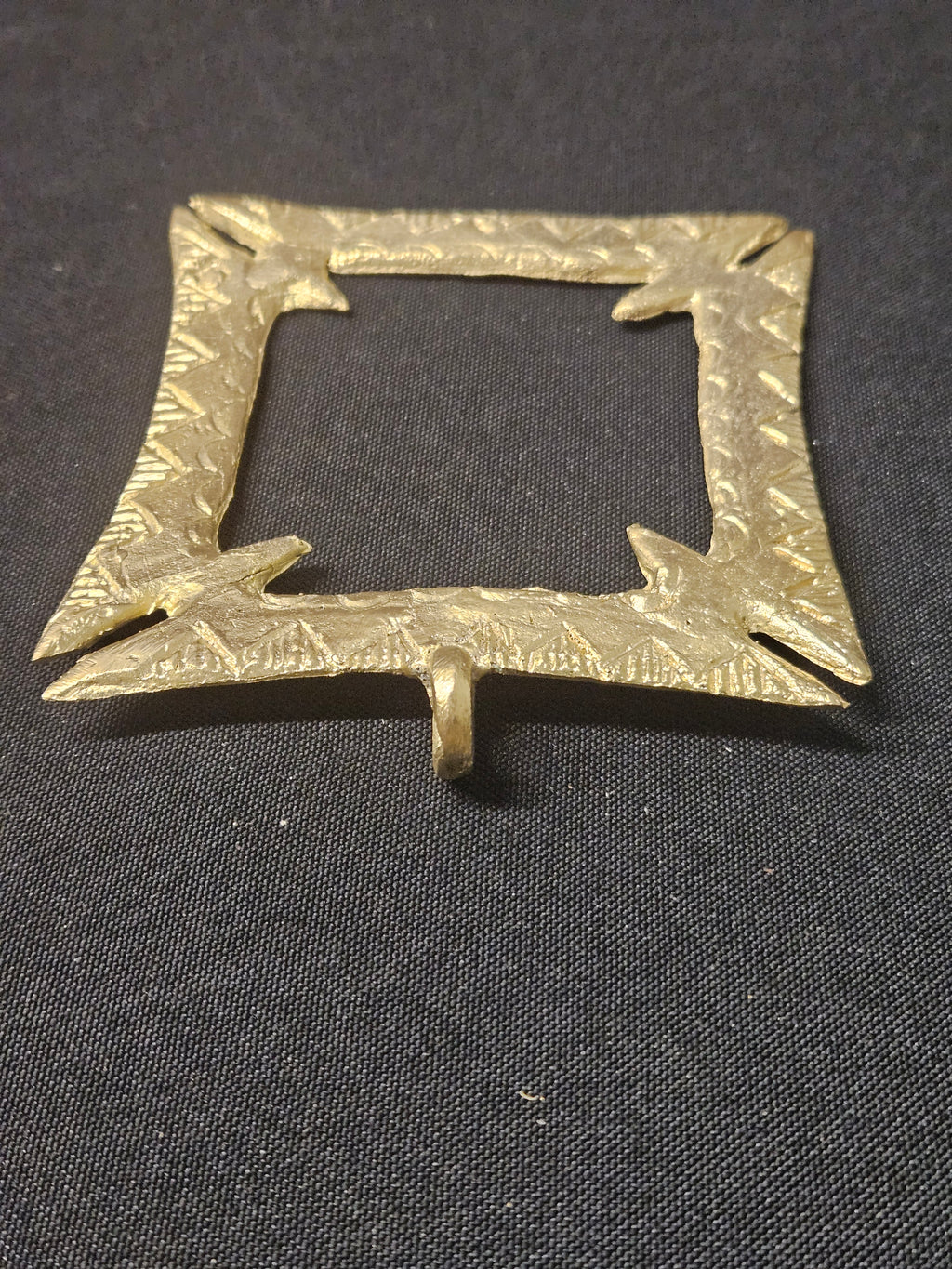 Large Handcrafted Fihankra African Brass Pendant | Authentic Ghana Adinkra Symbol of Community