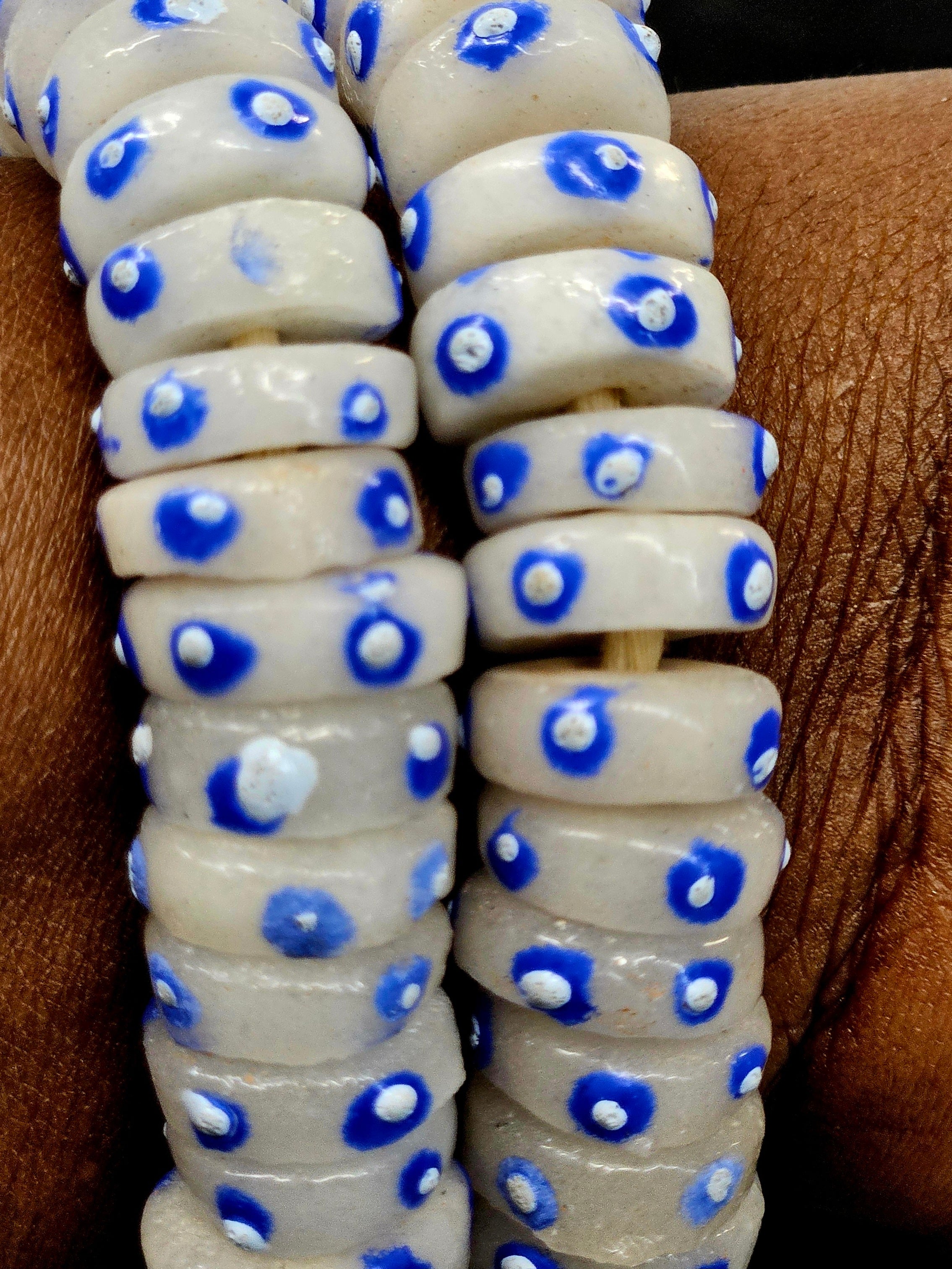 Medium Krobo Recycled Spacer Glass Beads - #7515