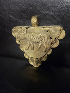 African Brass Tiger Pendant with Adinkrahene Symbol – Ghana