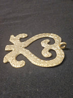 Oversized Sankofa Ashanti Brass Pendant | Authentic Ghanaian Adinkra Symbol | Handcrafted African Brass Statement Pendant